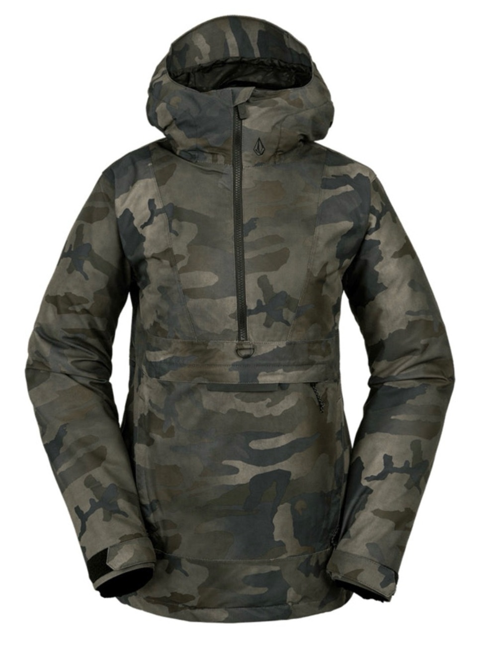 Volcom Ashfield Hooded Anorak Jacket - Olive Camo